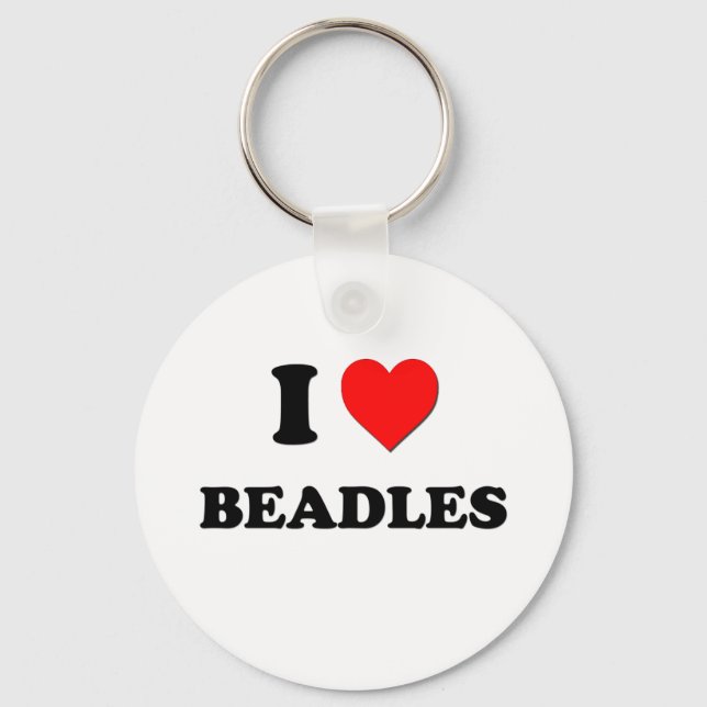 I Love Beadles Keychain (Front)