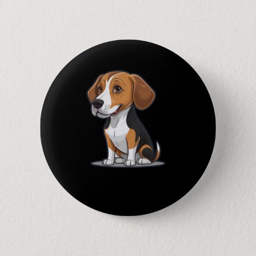 I Love Beagle Dogs  Button