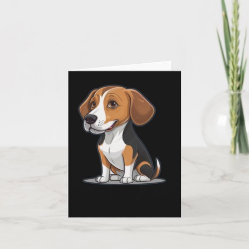 I Love Beagle Dogs  Card