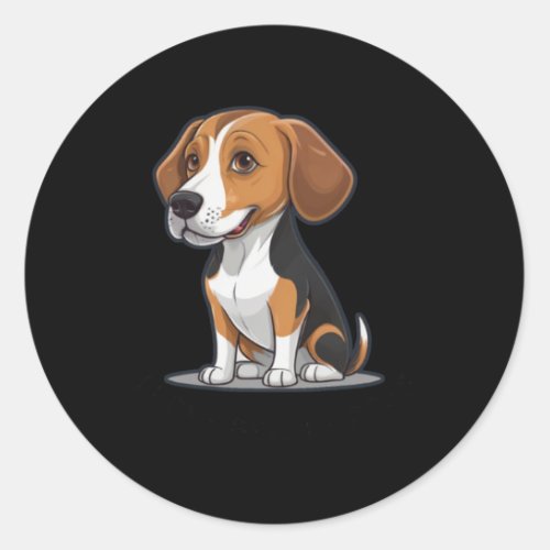 I Love Beagle Dogs  Classic Round Sticker