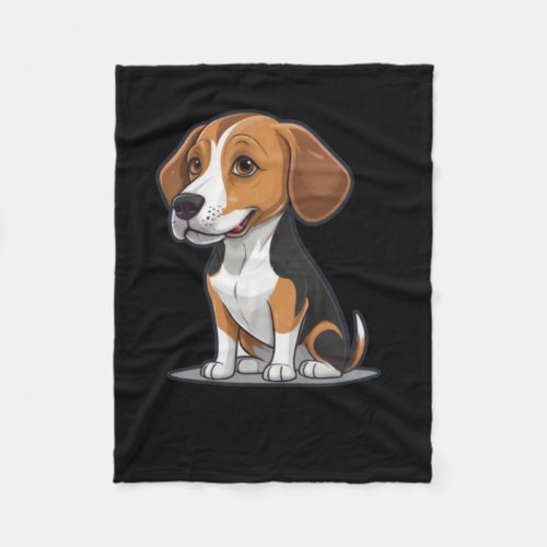 I Love Beagle Dogs  Fleece Blanket