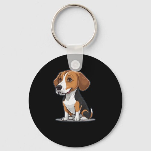 I Love Beagle Dogs  Keychain