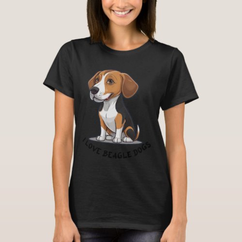 I Love Beagle Dogs  T_Shirt