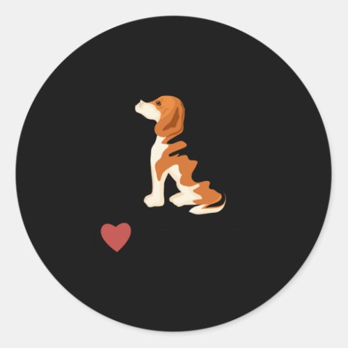 I Love Beagles  Classic Round Sticker