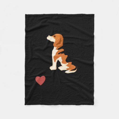 I Love Beagles  Fleece Blanket