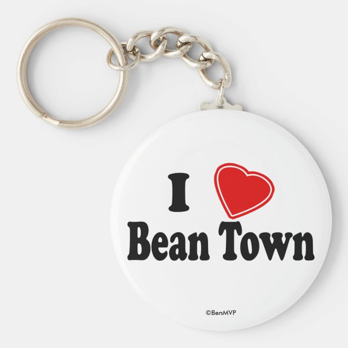 I Love Bean Town Key Chain