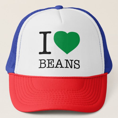 I LOVE BEANS TRUCKER HAT