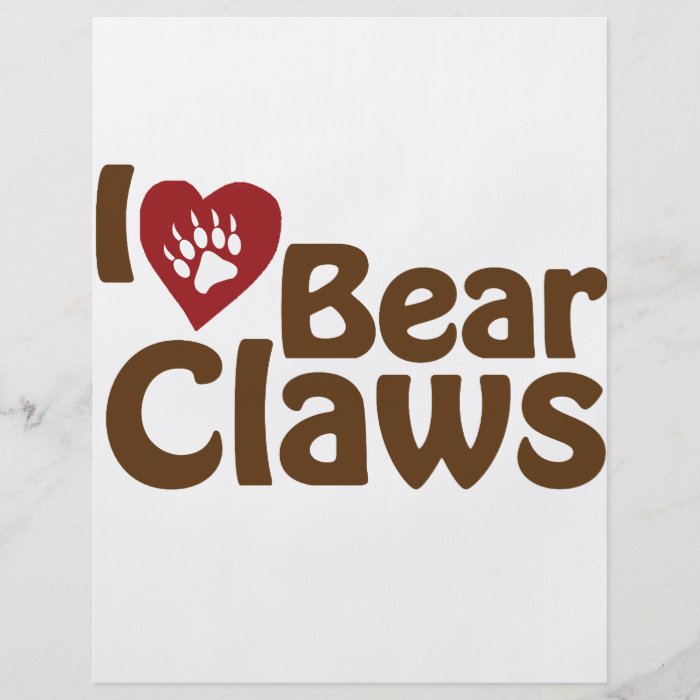 i love bear claws flyer