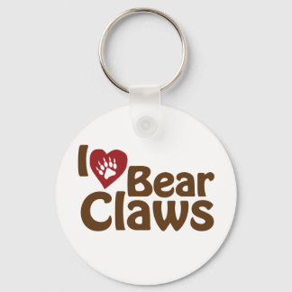 i love bear claws keychain
