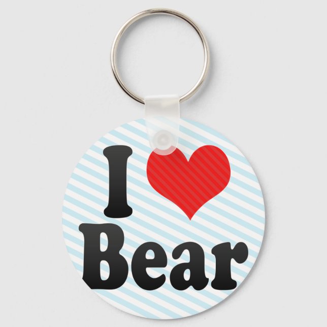 I Love Bear Keychain (Front)