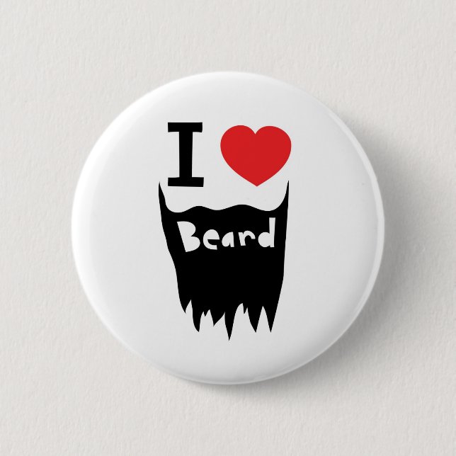 I love beard button (Front)