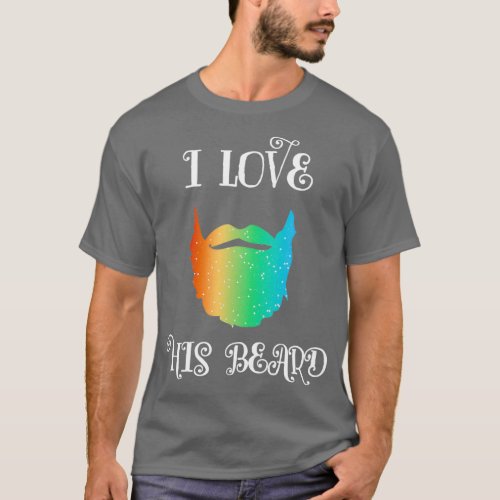 I Love Beard Hipster Friend Love Partner Look T_Shirt