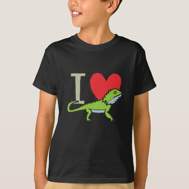 I Love Bearded Dragons T-Shirt (Front)