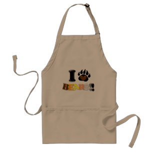 I Love Bears Adult Apron