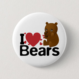 I Love Bears Button