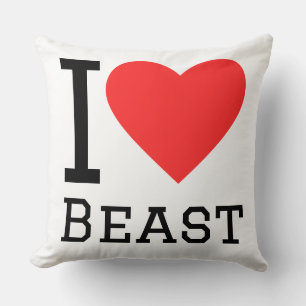 I love beast throw pillow