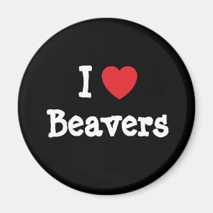 I love Beavers heart custom personalized Magnet