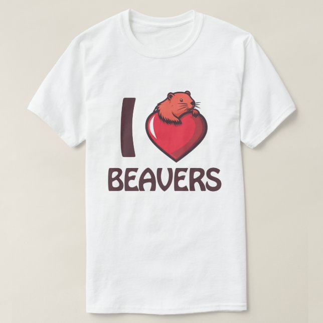 I love Beavers T-Shirt (Design Front)