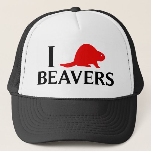 I Love Beavers Trucker Hat