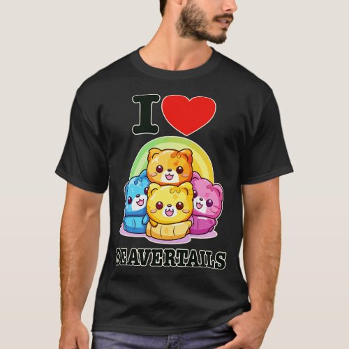 I Love Beavertails Funny Kawaii Rainbow T_Shirt