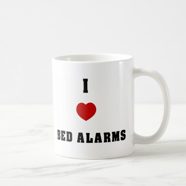 I Love Bed Alarms Coffee Mug (Right)