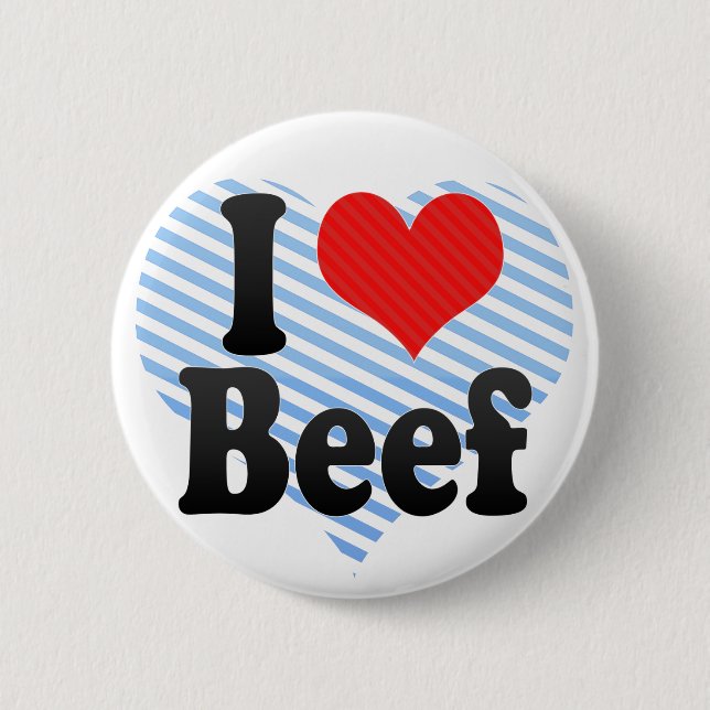 I Love Beef Button (Front)