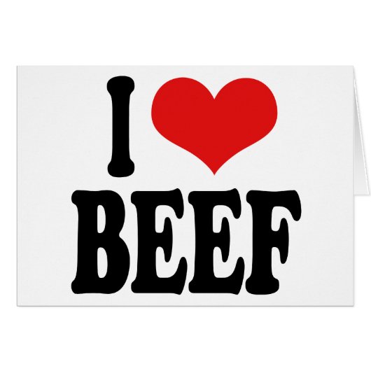 I Love Beef Cards (Front Horizontal)