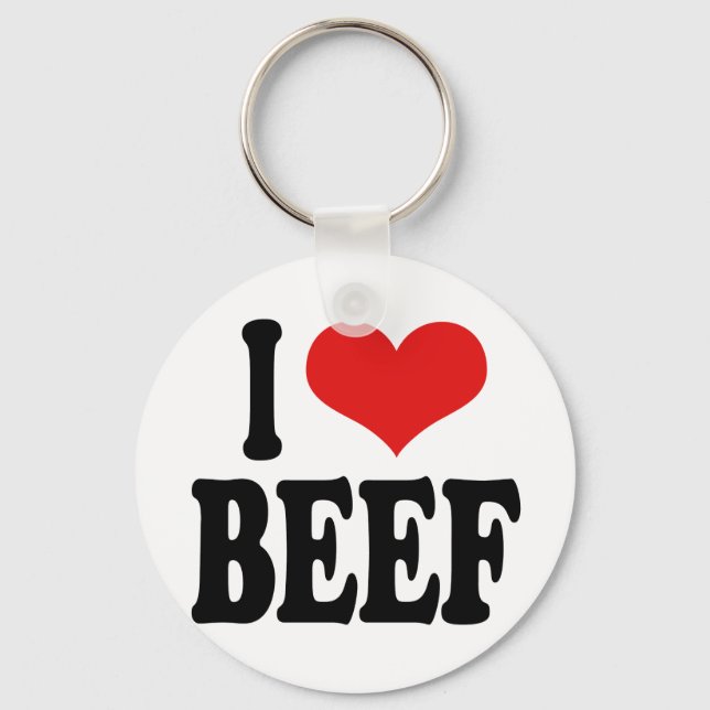 I Love Beef Keychain (Front)