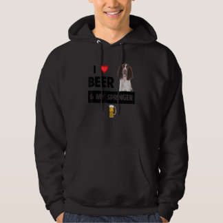 I Love Beer And My Springer Spaniel Mom Dad Dog Dr Hoodie