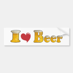 I Love Beer Bumper Sticker
