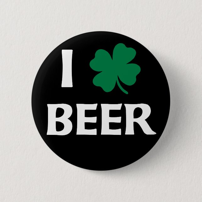 I Love Beer Button (Front)