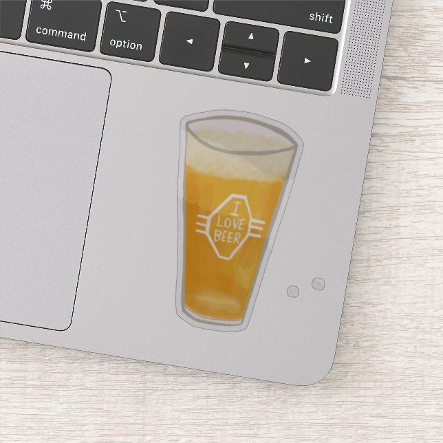 I love beer Craft Beer Illustration Sticker (Detail)