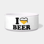 I love beer heart bowl<br><div class="desc">I love beer Alcohol booze Drunk Heart Glass love party club</div>