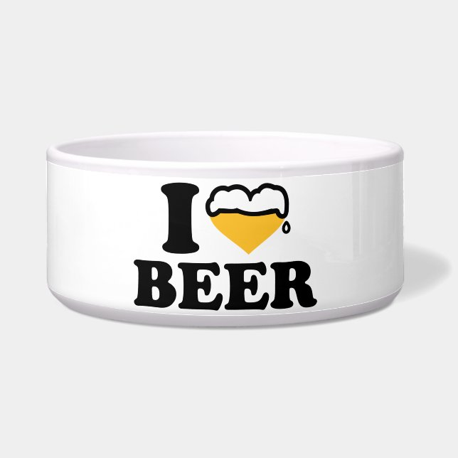 I love beer heart bowl (Front)