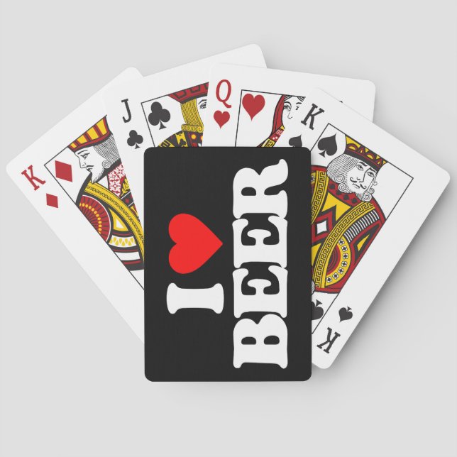 I LOVE BEER POKER CARDS (Back)