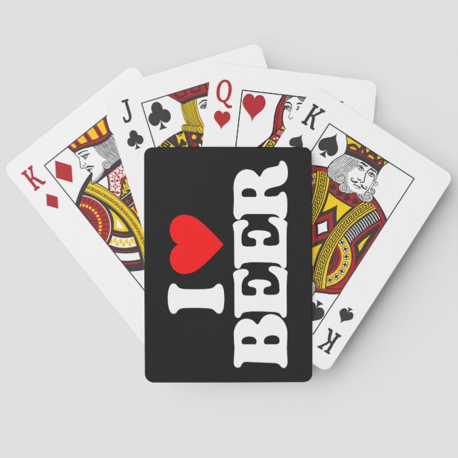 I LOVE BEER POKER CARDS (Back)
