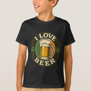 I Love Beer St Patrick Day Drinking Irieam Ireland T-Shirt