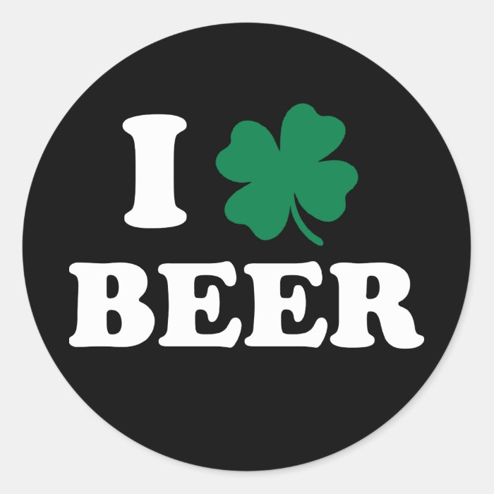 I Love Beer Stickers