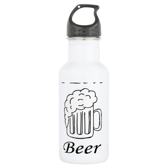 I Love Beer Water Bottle (Front)
