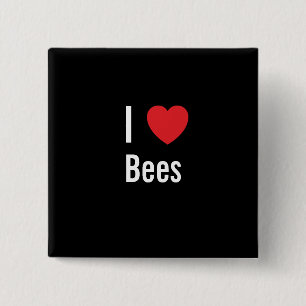 I love Bees Button