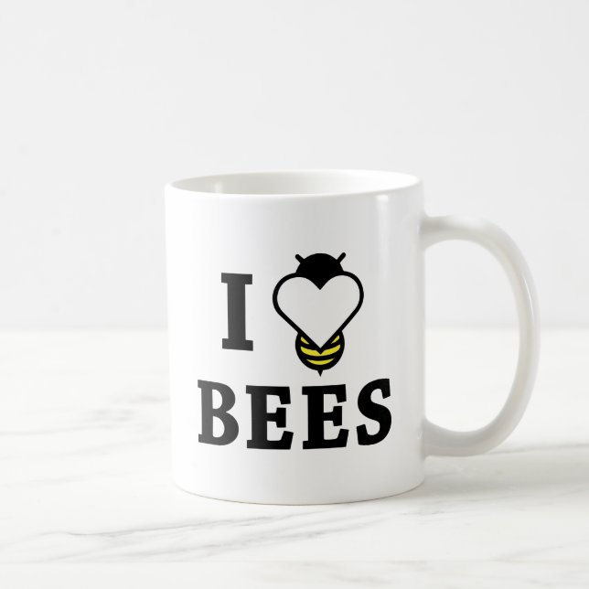 I Love Bees Coffee Mug (Right)