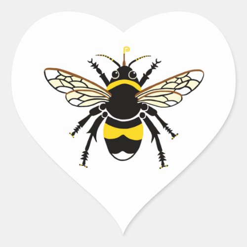 I love BEES _Conservation _ Ecology _ Nature Heart Sticker