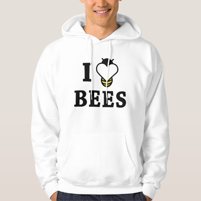I Love Bees Hoodie (Front)