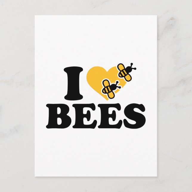 I love bees postcard (Front)