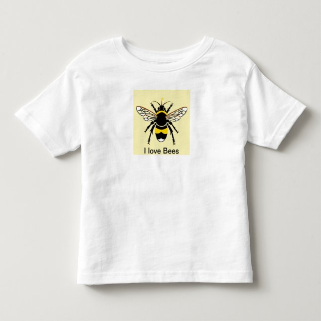 I love  BEES- Wildlife -Nature - Insect - Toddler T-shirt (Front)