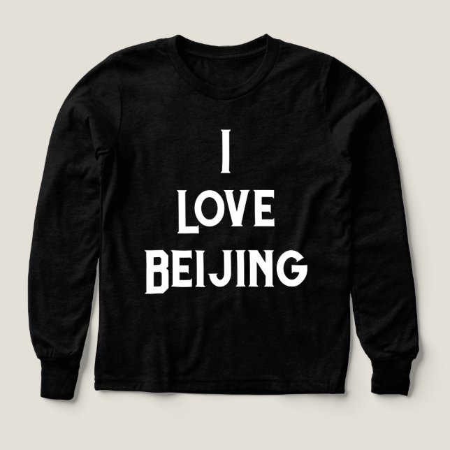 I Love Beijing Tri-Blend Shirts (Design Front)