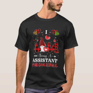 I Love Being A Assistant Principal Gnome Valentine T-Shirt