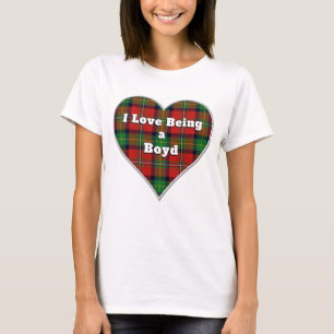 I Love Being a Boyd Clan Tartan Plaid Heart T-Shirt