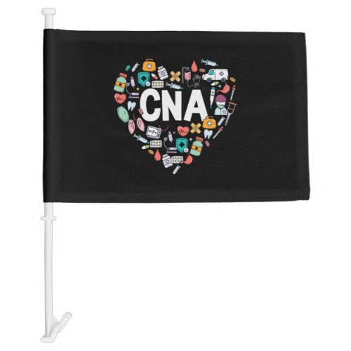I Love Being A CNA Car Flag