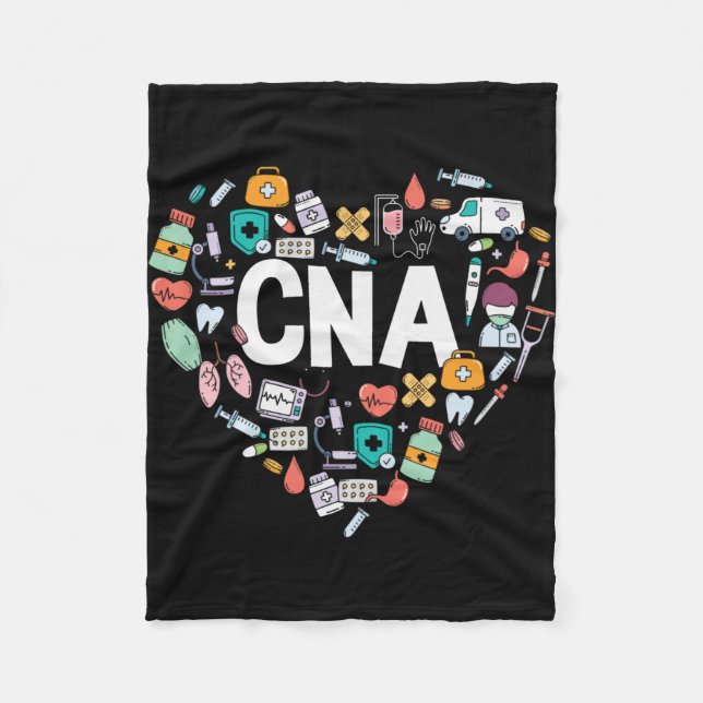 I Love Being A CNA   Fleece Blanket (Front)
